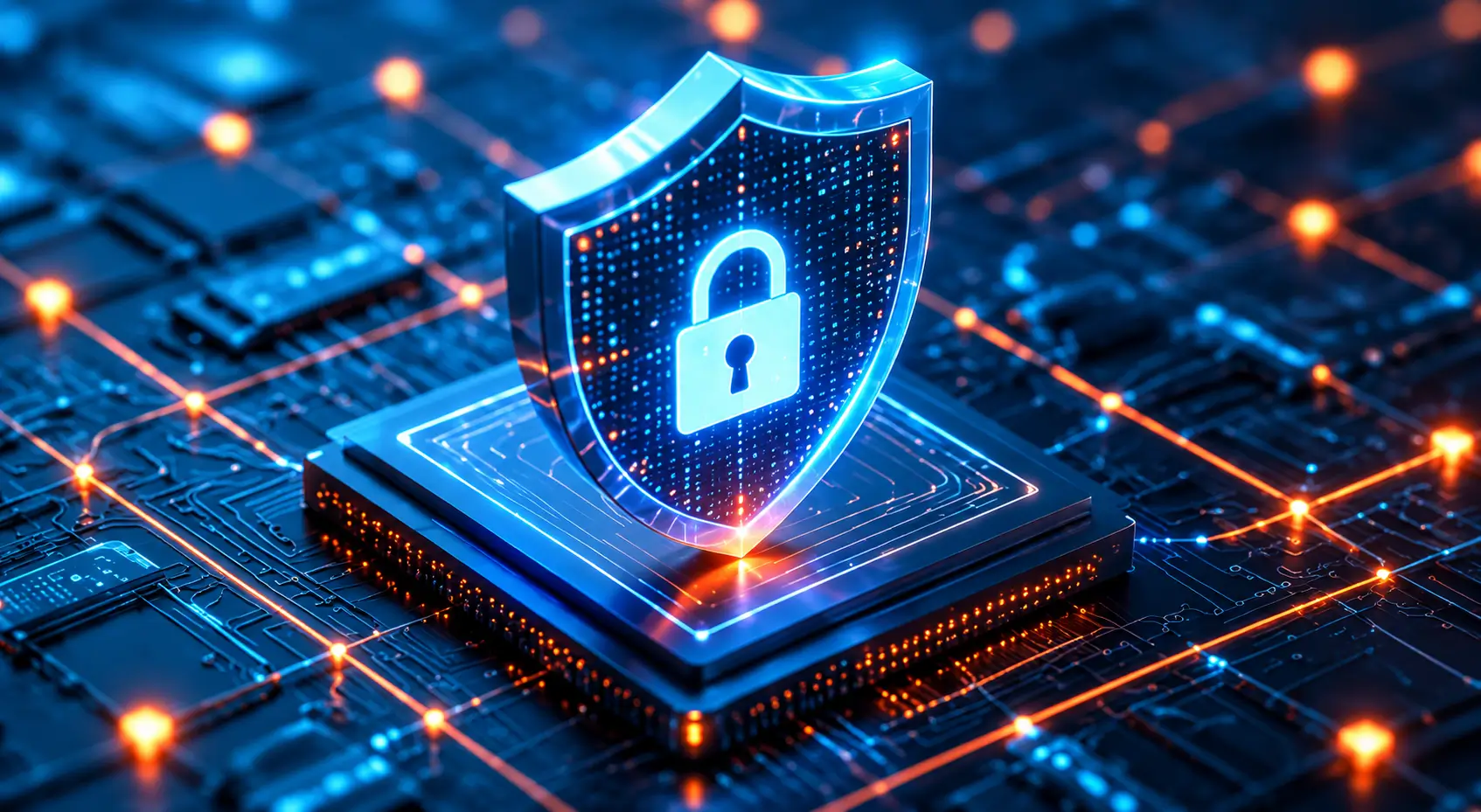 Security Shield and Circuitry Representation